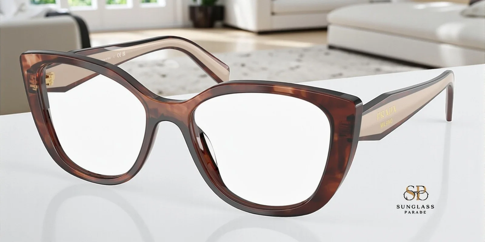 PRADA PR B04V 07R1O1 Havana Caramel Demo Lens 51 mm Women