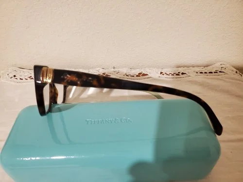 Tiffany & Co. Eyeglasses Frames Havana Tortoise with Tiffany Case 2