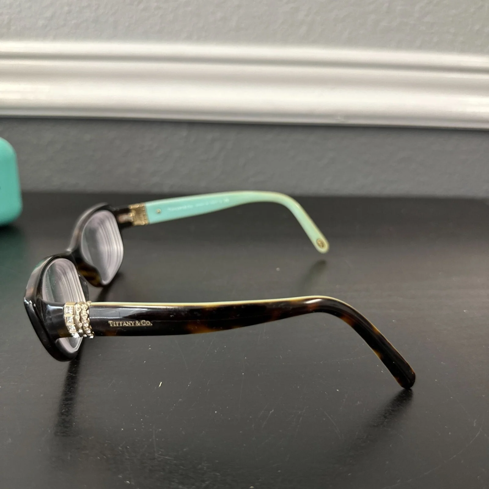 TIFFANY & CO TF2076-B 8134 51mm Brown Havana Blue Eyeglasses Frames Italy 2
