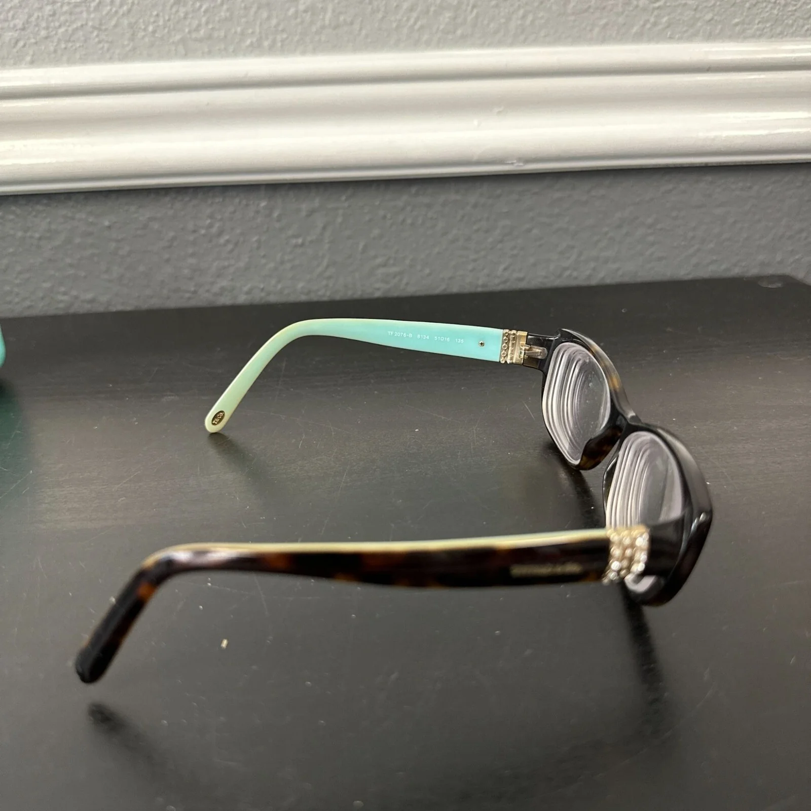 TIFFANY & CO TF2076-B 8134 51mm Brown Havana Blue Eyeglasses Frames Italy 4